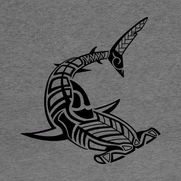 Tribal Hammerhead shark by doddy77